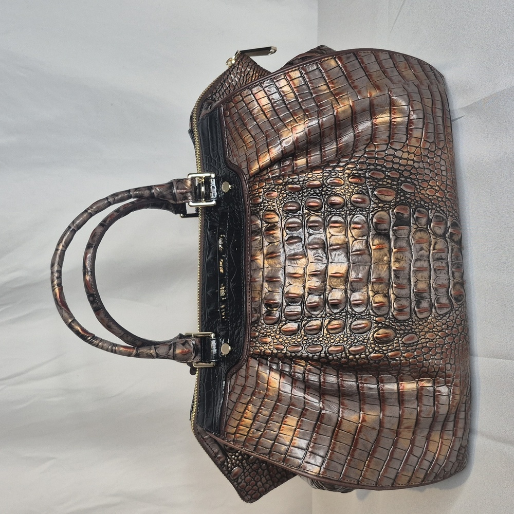 Brahmin FAYE Fall Tortoise Croc Embossed Handbag - Picture 4 of 17
